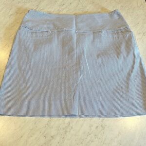 S.C. & Co Blue and White Striped Skort